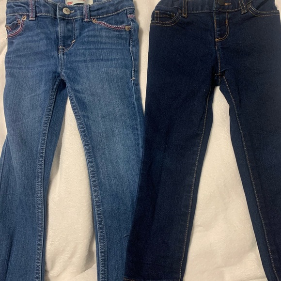 size 4 girl coat, 2 jeans and dress - Picture 2 of 3